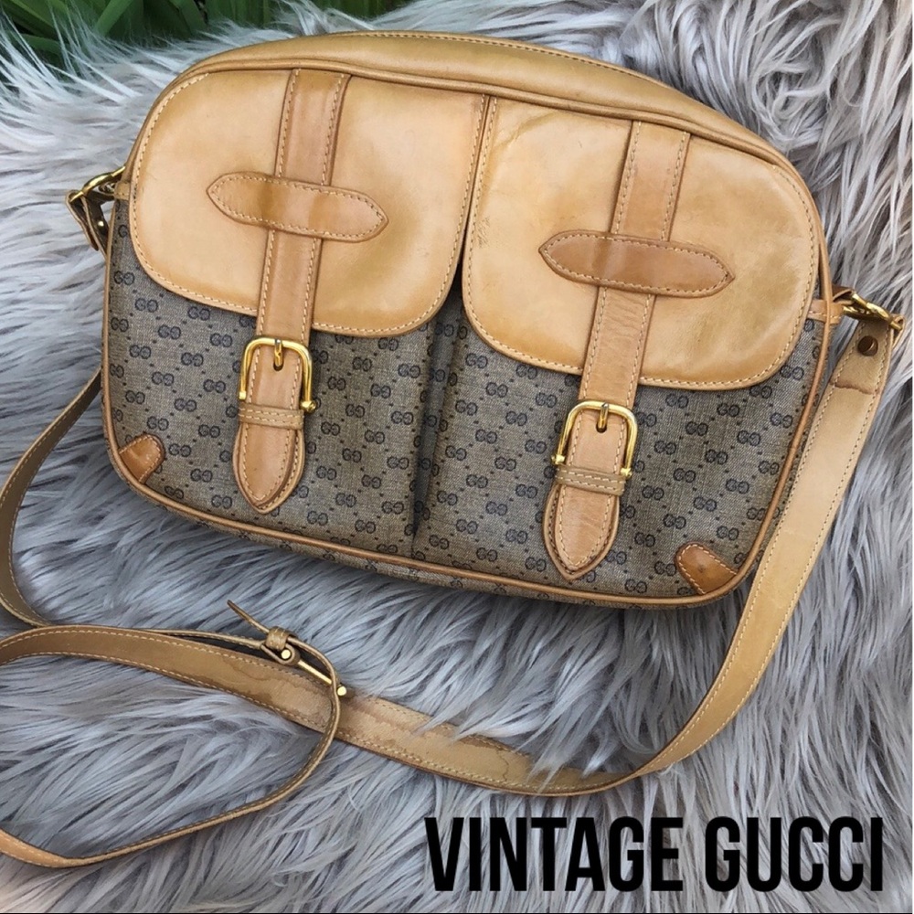 Vintage(80’s)Gucci-Micro Double G-Adj. Strap
